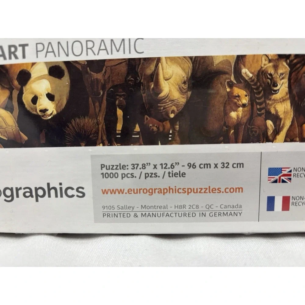 Eurographics Fine Art Panoramic Noah's Ark 1000 Piece Puzzle Haruo Takino